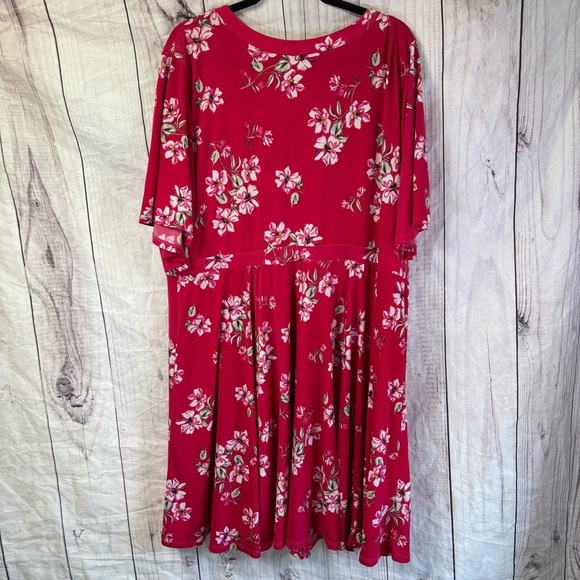 Torrid Red Sundress with Flutter Sleeves and V-Neck size 4 - Picture 3 of 6